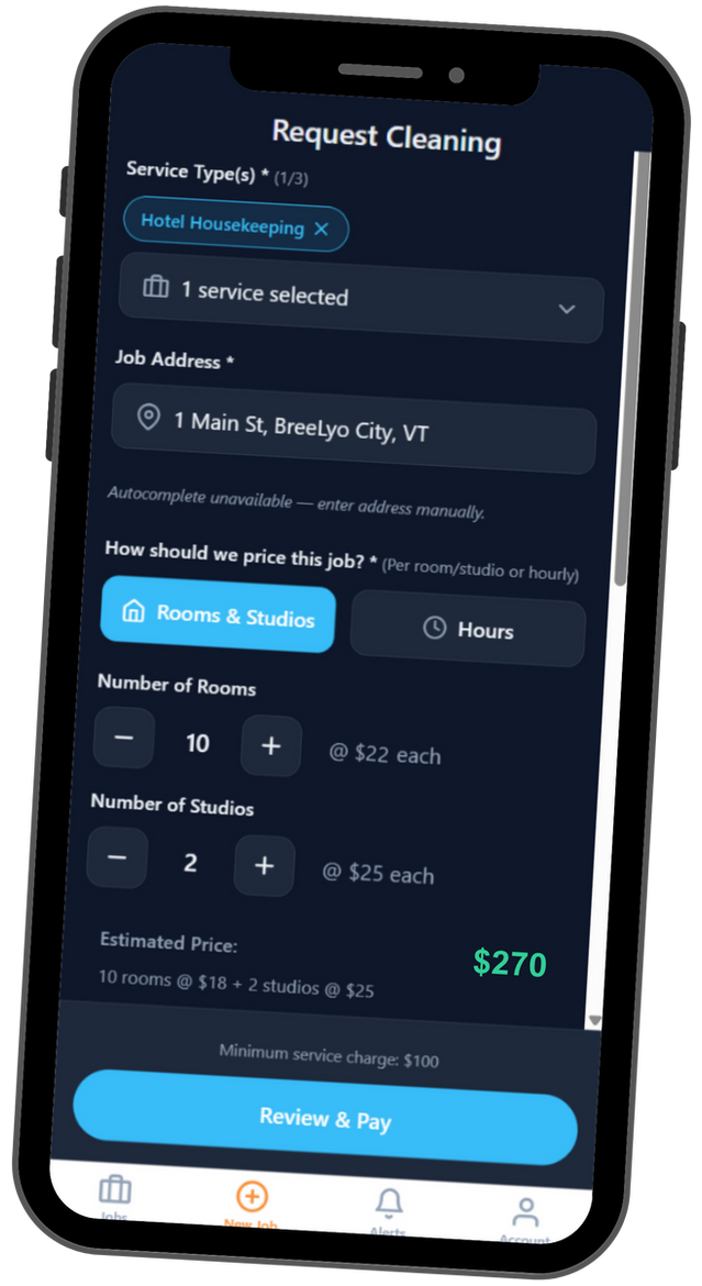The BreeLyo app on a phone